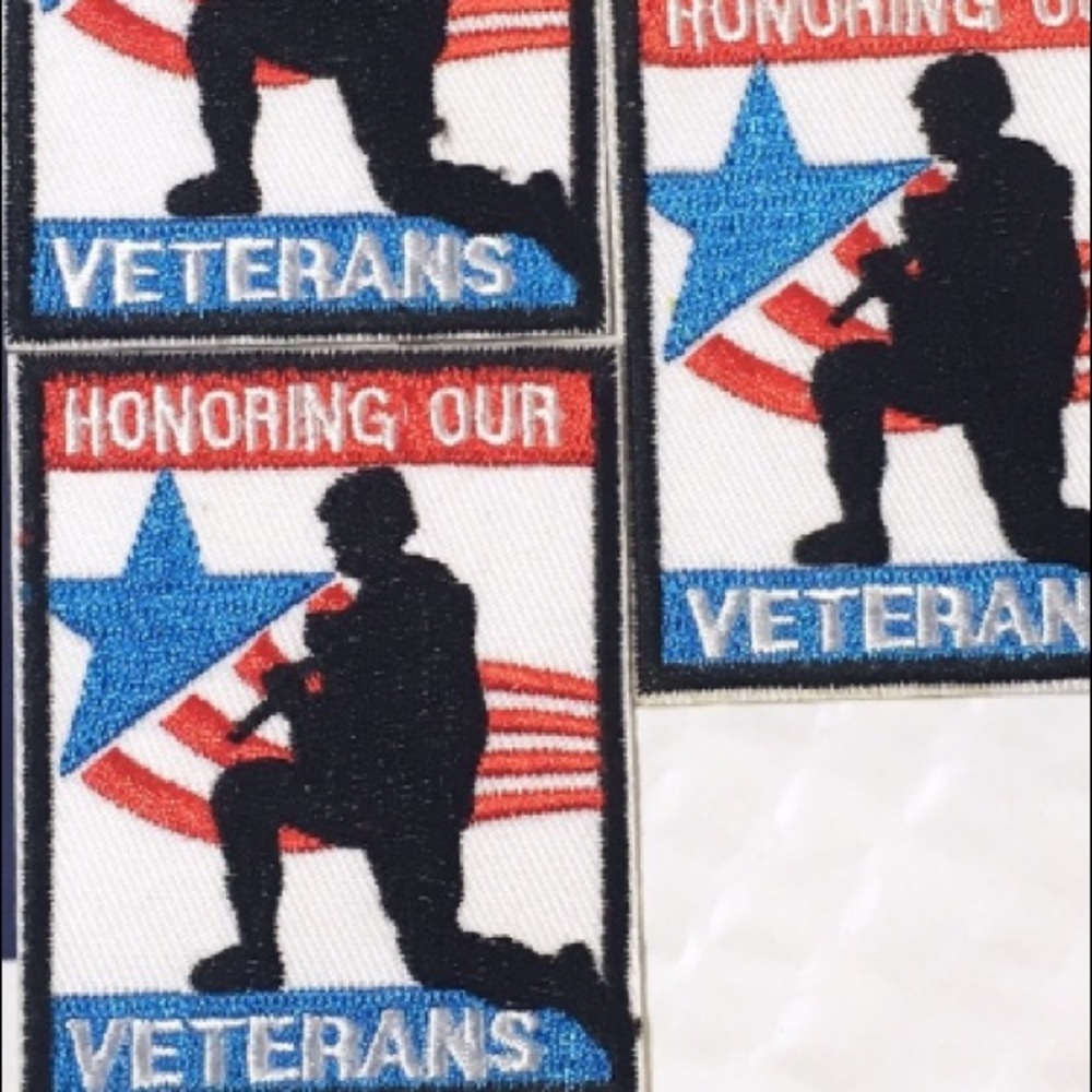 EASY HONORING OUR VETERANS IRON ON PATCHES BADGES